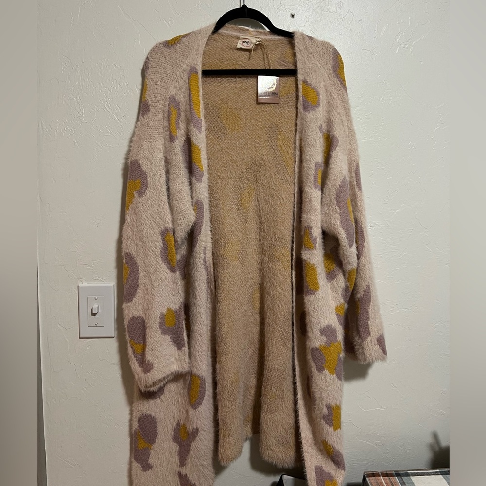 Soft Cow Print Cardigan